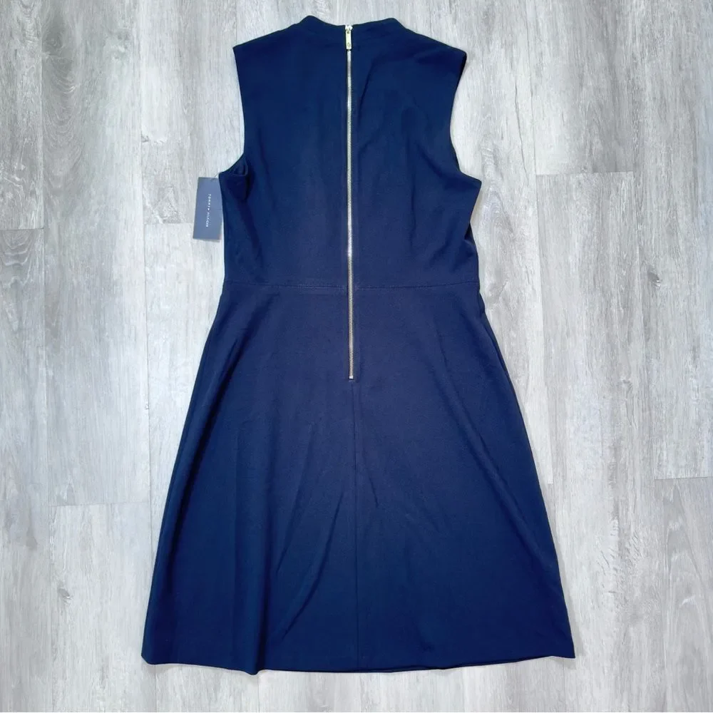 Women's Tommy Hilfiger Size 6 NWT Navy Blue High Neck Sleeveless Dress New
